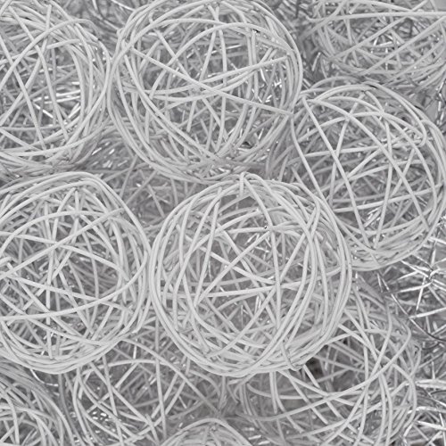 Drahtbälle, Drahtkugeln. Ca 30 mm. 10 Stück. Farbe: Weiß WEISS