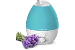 AENNON Air Humidifier For Bedroom - Oil Diffusers For Home - Baby & Pets Humidifier - Auto Shut Off & Night Mode - 20+ Hours Of Use - 2.8L - Cool Mist Humidifiers