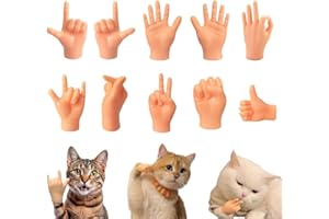HABNI Mini Hände Fingerpuppen,10 Stück Kleine Hände,Tiny Hands,Hände Fingerpuppe Set, Gummi Fingerpuppen,Linke Und Rechte Hand,Finger Puppets Streichspielzeug Für Haustier,Katzen, Kinder,Spiele Party