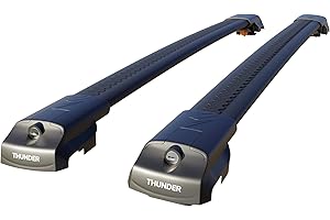 Thunder Carrier TRX1 Roof Rack For NISSAN X-TRAIL (T32) SUV 2014-2022 Black Aluminium Roof Rack Cross Bars Lockable - Fit Raised Side Rails Roof Rails Cross Bar, Rail Carrier