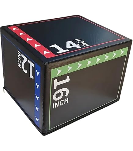 Boîte De Saut Pliométrique 3 En 1 – Cube Fitness 30x35x40 Cm, Surface Amortissante PVC – Entraînement Puissance & Équilibre