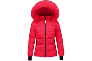 Uwdiohq Abrigo de Invierno cálido con Capucha para Mujer, Chaqueta Acolchada Gruesa, Chaqueta de algodón de Invierno con Capucha, Abrigo Exterior de Felpa con Cintura, Abrigo para esquí y