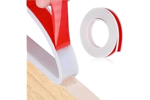 HEIPEN U-Shape Self-Adhesive Furniture Edge Tape, 15 mm x 5 m, Flexible TPE Foldable Edge Protection Rubber for Cabinet Edges, End Strip, Ceiling Edges, Worktops (White)