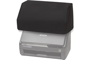 DigitalDeckCovers Premium Staubschutz für Epson FastFoto & Dokumentenscanner (FF-680W, DS-530, DS-770, DS-870, DS-970, ES-400W, ES-500W) – antistatisch, wasserabweisend, schwarzer Stoffschutz