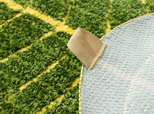 Luxbon Grün Blatt Form 70×140 cm Teppiche Stopp Antirutschmatte Teppichunterlage Fussmatte Stufenmatten Treppenmatten Badematte Wohnzimmer, Schlafzimmer, Badezimmer, Küche, Esszimmer, Spielzimmer, Kinderzimmer, Arbeitszimmer, Wintergarten, Waschraum, Flur/Diele, Veranda, Garage/Werkzeugkeller, Terrasse, Gaestezimmer - 4