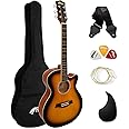 TIGER ACG1-SB Small Body Acoustic Guitar for Beginners - Sunburst - Now with 6 Months Free Lessons Included