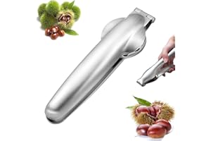 AMEBLEAK Kastanien Clip Maronizange Kastanien Schneider Maronen Schneider Maronenzange Edelstahl Kastanienöffner Kastanienschneider Haselnussk öffner Nuss Walnuss Küchenutensilien Trockenfrüchte Öffner