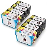 Uoopo Compatibile Sostituzione per Epson 27XL Cartucce d'Inchiostro multipack per Stampante Epson Workforce WF-7610DWF WF-3620DWF WF-7620DTWF WF-3640DTWF WF-7110DTW (6 Nero 2 Ciano 2 Magenta 2 Giallo)