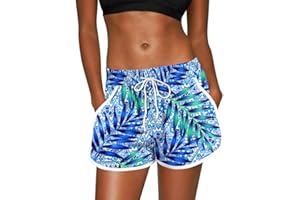 For G and PL Damen Sommer Boardshorts Tropical mit Bund und Druck Boardhose S-XXL