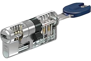 Abus Bravus Mx Pro Magnet. Cilindro de alta seguridad doble embrague, 5 llaves incopiables y tarjeta de propiedad. Color Níquel/Leva larga. Bombín para cerraduras perfil europeo Servilock. (30/40)