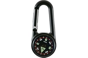 Coghlan's Liquide Mousqueton avec Boussole Adulte Unisexe, Noir, Taille Unique