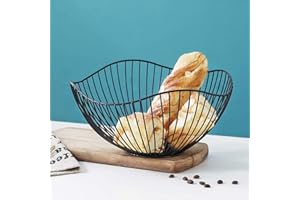 NORHOR Metallo Fruttiere, Grande Cesto di Frutta in Ferro, Innovativo Ed Elegante Cestello, Cestini per Frutta Verdura e Spuntino.