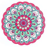  BOHORIA Salvamanteles diseño Premium - Posavasos Decorativos para jarrones, ollas, jarras y Botellas en su Mesa de Comedor de Madera, Cristal o Piedra (Redonda) 20 cm (Mandala Edition)