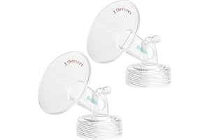 BALIME 19MM Wide-Mouth Flange Spectra Replacement Pump Parts for S1 S2 - Exact Fit Medical Grade Silicone Breast Pump Parts - BPA Free Spectra - Perfect for Travel & Working Moms (2-Pack)