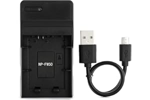Norifon NP-FW50 USB Cargador para Sony Alpha 6000, 5000, 5100, ILCE-6000, ILCE-7, NEX-5T, NEX-6, NEX-5R, NEX-7, NEX-5, NEX-3N, NEX-3, NEX-C3, SLT-A37 Cámara y Más