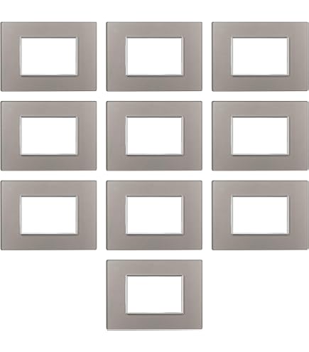 Plaquettes En Verre Compatibles Vimar Plana - Pour 3, 4 Ou 7 Postes