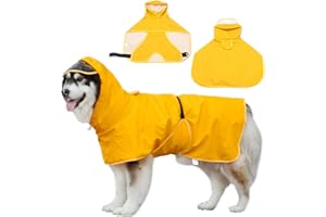 WUFANC Impermeable Chien pour Chiens avec Capuche Transparente - Manteau Chien Imperméable, Convient Aux pour Petits, Moyens et Grands Chiens (7XL)