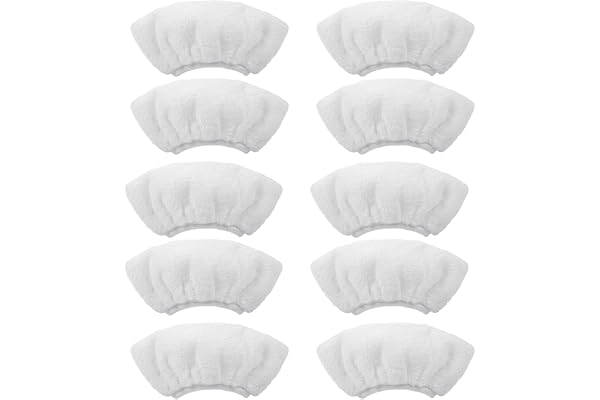 Set med 10 mikrofiberdukar, tillbehör för ångtvätt, manuell munstycksångrengöring, mikrofiberdukar, kompatibla med SC1, SC2, SC3, SC4, SC5, SV7