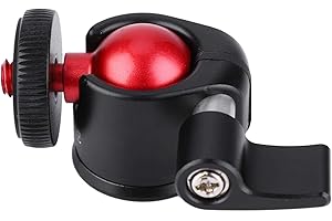 COSIKI Compras Locas Mini rótula esférica, rótula esférica de 360 grados, aleación de aluminio para cámara DSLR para cámara de acción interior,head de Metal 360 Grados Giratoria Panorámica