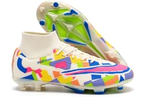 BINBINNIAO Botas de Fútbol para Niños Botas de Fútbol Botas de Fútbol para Hombres High Top Spike Microfibre Cleats Botas de Fútbol Profesionales