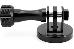 Hensych Adaptador de trípode Integrado de Aluminio CNC con Tornillo Largo de Metal para GoPro Hero Series/Xiaoyi/OSMO cámaras de acción, etc. para estabilizador de Talones Selfie(Negro)