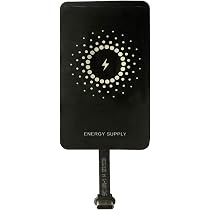 Récepteur De Charge Sans Fil USB-C - Compatible Avec La Plupart Des Téléphones Android (Induction Qi) - Ultra Fin, Noir