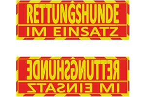 Feuerwehrstore Rescue Dogs in Use Reversible Sign WSB2 for Sun Visor in Normal & Mirror Lettering Rescue Dogs