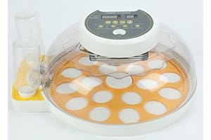 TRIWIND egg incubator for chicken eggs, 18 Egg incubator with automatic Egg turning and humidity control 360° View for Hatching Chickens