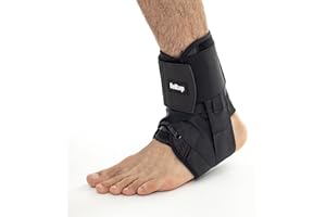 BELLTOP Uniseksowa stabilizator kostki oddychająca na skręcenia. Regulacja za pomocą sznurków do uprawiania sportu. Stabilizator kostki do łagodzenia fasciitis plantaris i regeneracji po urazach (L)