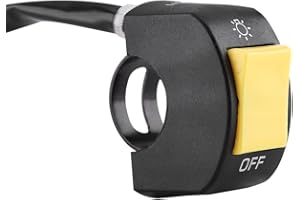 KEENSO Motorcycle Handlebar Switch Control, Universal 7/8inch Mount LED Headlight On/Off Switch with Button(Yellow) car switch