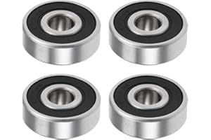 PATIKIL 7mm x 22mm x 7mm Profondo Scanalatura Sfere Cuscinetti, 4 Pezzi Alto Carbonio Acciaio Cuscinetto a Sfera a Gola Profonda per Potenza Trasmissione, 627-2RS
