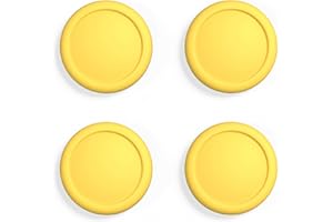 PlayVital Capuchon pour Switch Accessoires Protection Joystick,Joycon Cover de Stick pour Nintendo Switch OLED/Lite Thumb Grip Caps Prises de Pouce-Jaune Vif