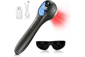 Cozion Lampe Infrarouge, Lampe à lumière rouge, 650nm et 808nm appareil à lumière rouge infrarouge avec minuterie 5/10/15/20 et 4 puissances,Pour les articulations, les muscles & les tissus