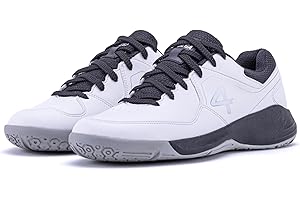 4 WITH QUIVE Sega Hyper Power Cushioned, Badminton Shoes, Squash Non-Marking Breathable Shock Resistant Anti Slip Trainers Indoor and Outdoor Court Trainers Men
