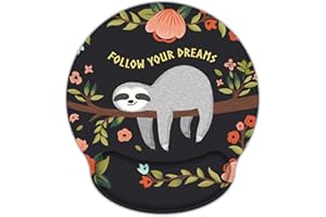 ToLuLu Alfombrilla de Mouse con Soporte para reposamuñecas, Almohadillas de Gel para Mouse con Base de Goma Antideslizante, Alfombrilla de Mouse de Espuma viscoelástica, Almohadilla de reposamuñecas