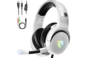 YINSAN Cuffie Gaming per PS5 PS4 PC Xbox Nintendo Switch, Cuffie da Gaming con Microfono, Cuffie PS5 con Suono Surround Stereo, Microfono a Cancellazione di Rumore