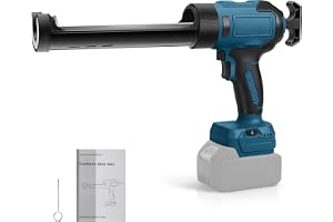 Batteripatronpistol kompatibel med Bosch B 18V-batteri (utan batteri) | elektrisk tätningspistol, med 6 justerbara hastigheter, digital display och LED-ljus, för fyllning och tätning