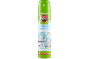 ZIG - ZAG Zig Zag, Spray Anti Acaro, Acaricida per materassi, Acaricida per divani, Spray contro le Cimici dei Letti, Insetticida per uso domestico, Ideale contro le pulci, 300ml