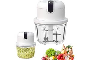 ‎UMLLPET Umllpet Mini Zwiebel Zerkleinerer Elektrisch,Elektrischer Küchenzerkleinerer 350ml, USB-Aufladung, Kabelloser Klein Zwiebelzerkleinerer, Geeignet für Zwiebeln, Obst, Nüsse, Fleisch, Knoblauch