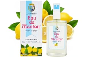PRESTIGE DE MENTON Eau de Menton – Notes d'Agrumes – Parfum Naturel Mixte Vegan, Fraîcheur Légère – Fabriqué en France - Eau de toilette au citron (100ml)