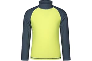 Mountain Warehouse Kids Rash Vest - UV Protection Rash Guard, Long Sleeves Childrens Rash Shirt, Flat Seams, Quick Drying, Stretch Fabric - Ideal for Swimming,