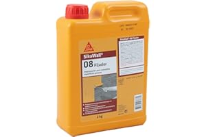 SIKA - Imprimación acrílica - SikaWall-08 Fijador - Blanco - Para fijar y sellar fondos de superficies porosas y mejor la adherencia de las pinturas - 2 kg