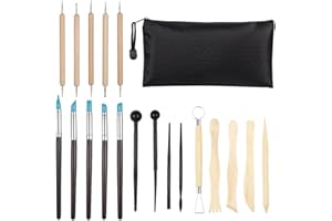 KEQAR Ensemble de 20 outils de modelage – outils de poterie, outils pour argile polymère, idéal pour débutants, artistes et artisans