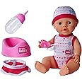 Simba New Born Baby Doll with Drinking and Nappy-Wetting Feature 30 cm with Accessory