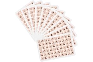 JINBAETAD 540 Counts Acupuncture Vaccaria Ear Seeds Disposable Ear Press Seeds Acupuncture Vaccaria Massage Bean Ear Press Patch Use for Ear(10 Sheets)