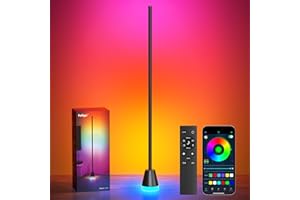 FELIIGO RGBIC LED Stehlampe Wohnzimmer 150cm Ecklampe Dimmbar mit Fernbedienung und APP LED Standleuchte Smart, 16 Millionen Farben, Musikmodi, DIY-Modus & Timing für Schlafzimmer Wohnzimmer Spielzimmer