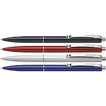 Schneider - Penna a sfera K 15, eccanica, , confezione da 4, 2 nere e