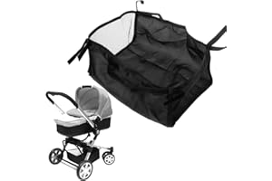 ZEPIQOR Cestino per Passeggino, Passeggino Borsa portaoggetti Universale, Passeggino Accessori, Passeggino Organizer Borsa Oxford, cestello portaoggetti in Rete, Carrozzina Cestino Inferiore