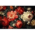 Beautiful Flowers Paint by Numbers for Adults,Art Adult Painting by Numbers on Canvas,DIY Acrylic Oil Painting Without Frame for Home Wall Decor,12x16 inch.