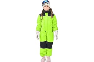 Owntop Mono de Nieve para Niños - Traje de Esquí Cálido de Una Pieza para Niños y Niñas, Traje de Nieve Ligero e Impermeable para Invierno, Traje para Snowboard para Bebés, 98-128 cm